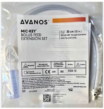 Mic-Key G-Tube Straight Extension Single Port Bolus Legacy 0123-12 - Choose A Date