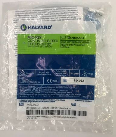 Mic-Key G-Tube Straight Extension Single Port Bolus Legacy 0123-12 - Choose A Date