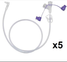 Mic-Key 24" Right Angle Extension 2 Port Y Enfit - 0141-24 - 5 Units - Choose Your Date
