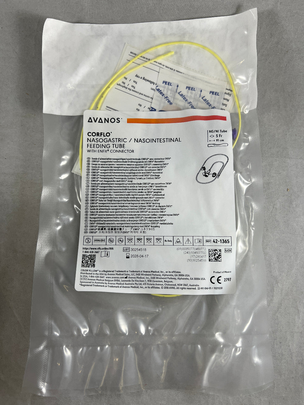 NG Tube 42-1365 5 FR 91cm