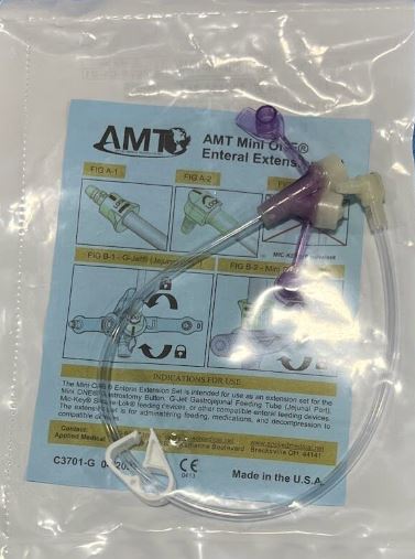 Mini One 12" Right Angle Extension 2 Port Y ENFit Feeding Set - 8-1255-ISOSAF - 1 Unit - Choose A Date