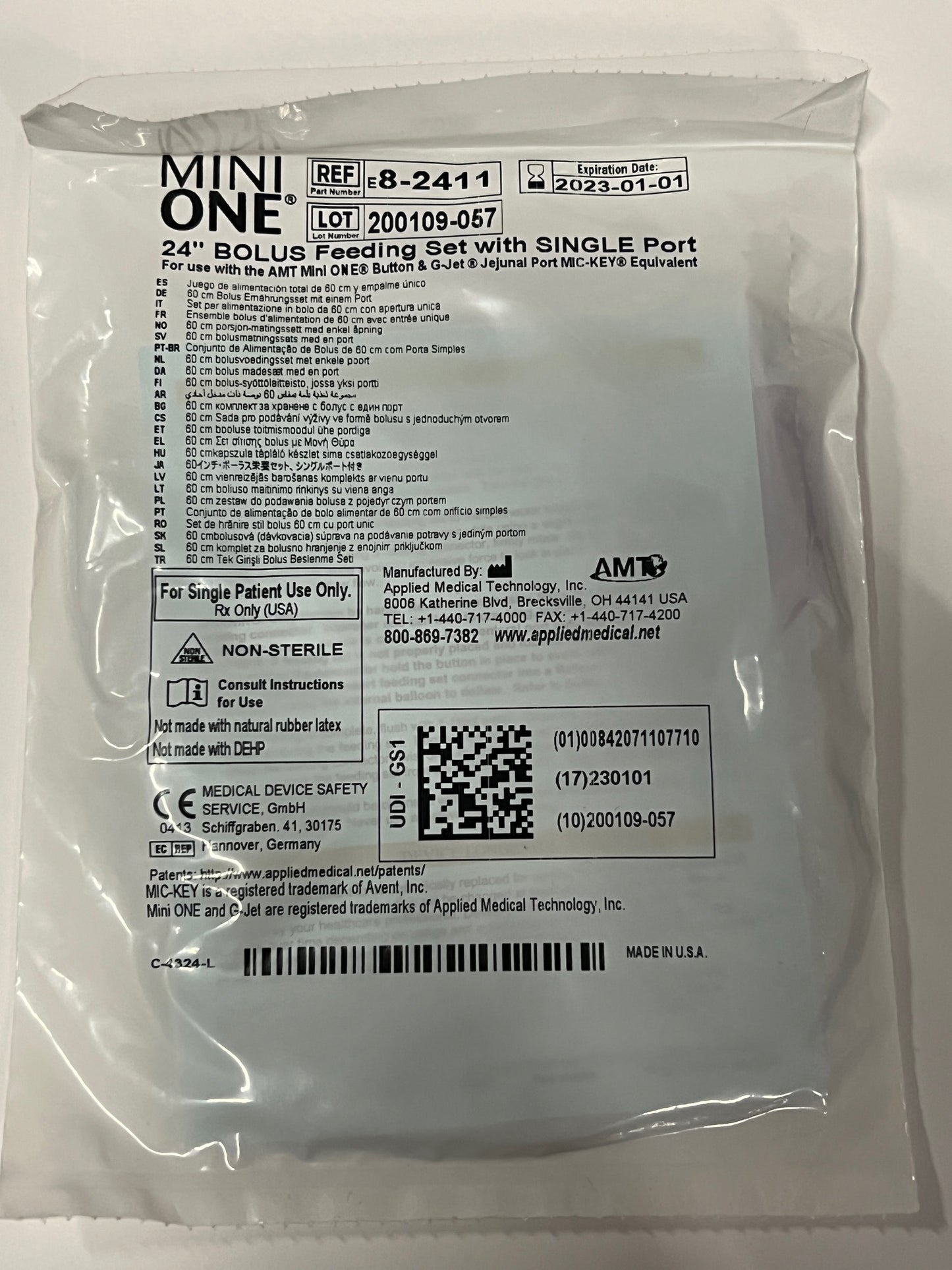 8-2411 legacy mini one bolus extension