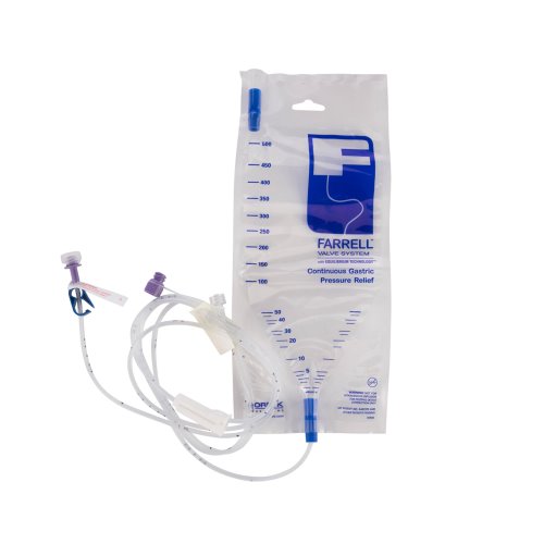 Farrell Bag - ENFit - Closed Enteral Decompression System Gastric Pressure Relief Device - ENFit Connection - In Date