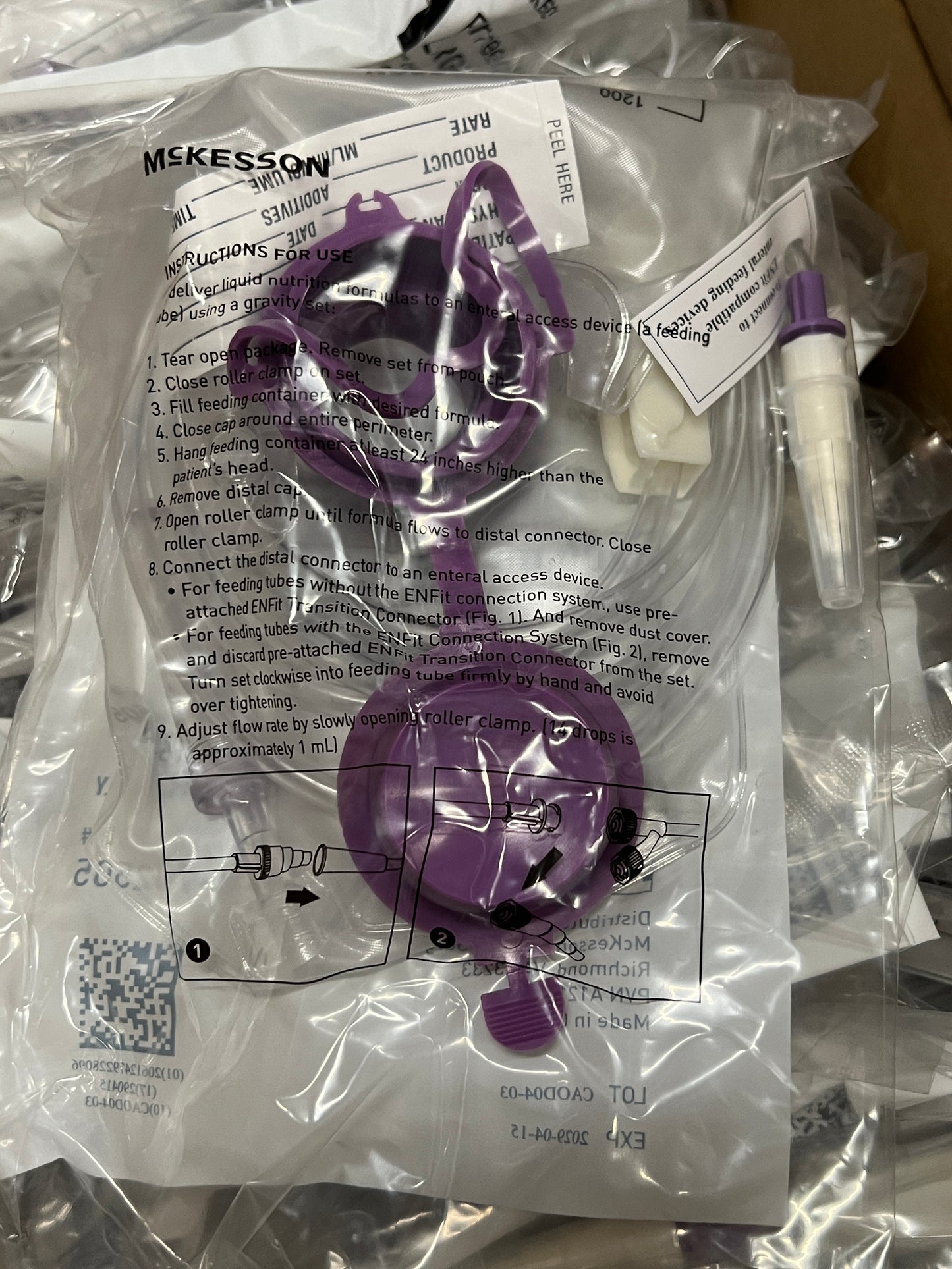 Gravity feeding bags 1200ml tube feeding supplies