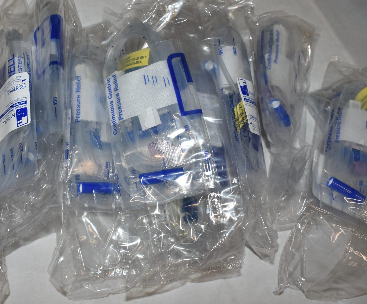 12x Farrell Bag - ENFit - CORPAK Closed Enteral Decompression System Gastric Pressure Relief Device - ENFit Connection - OOD