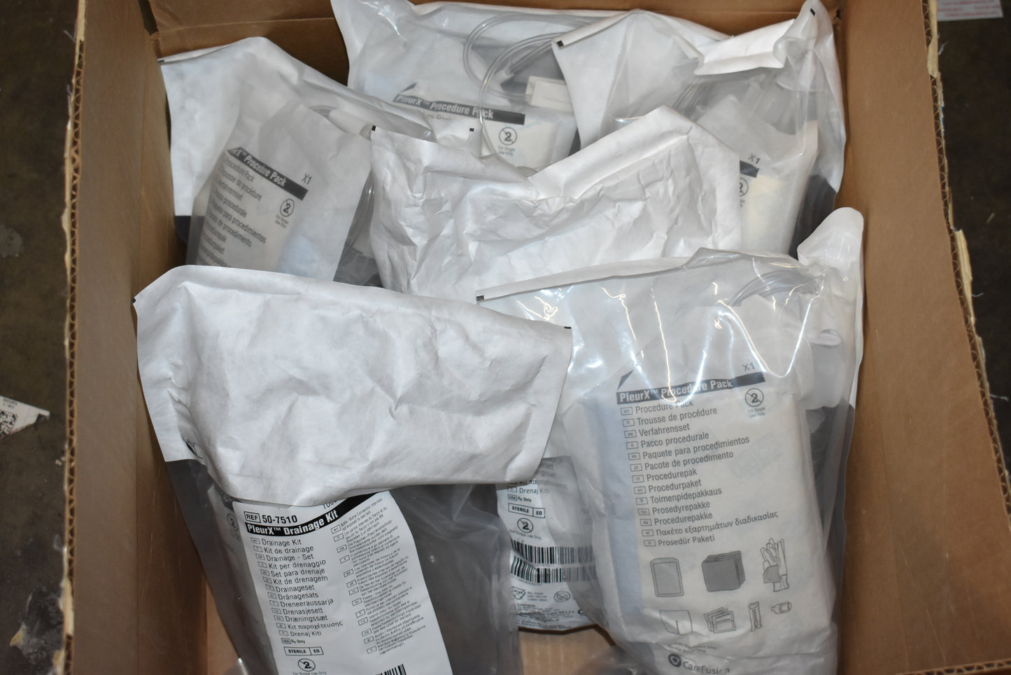 6 PleurX Drainage Kits REF 50-7510 - in date