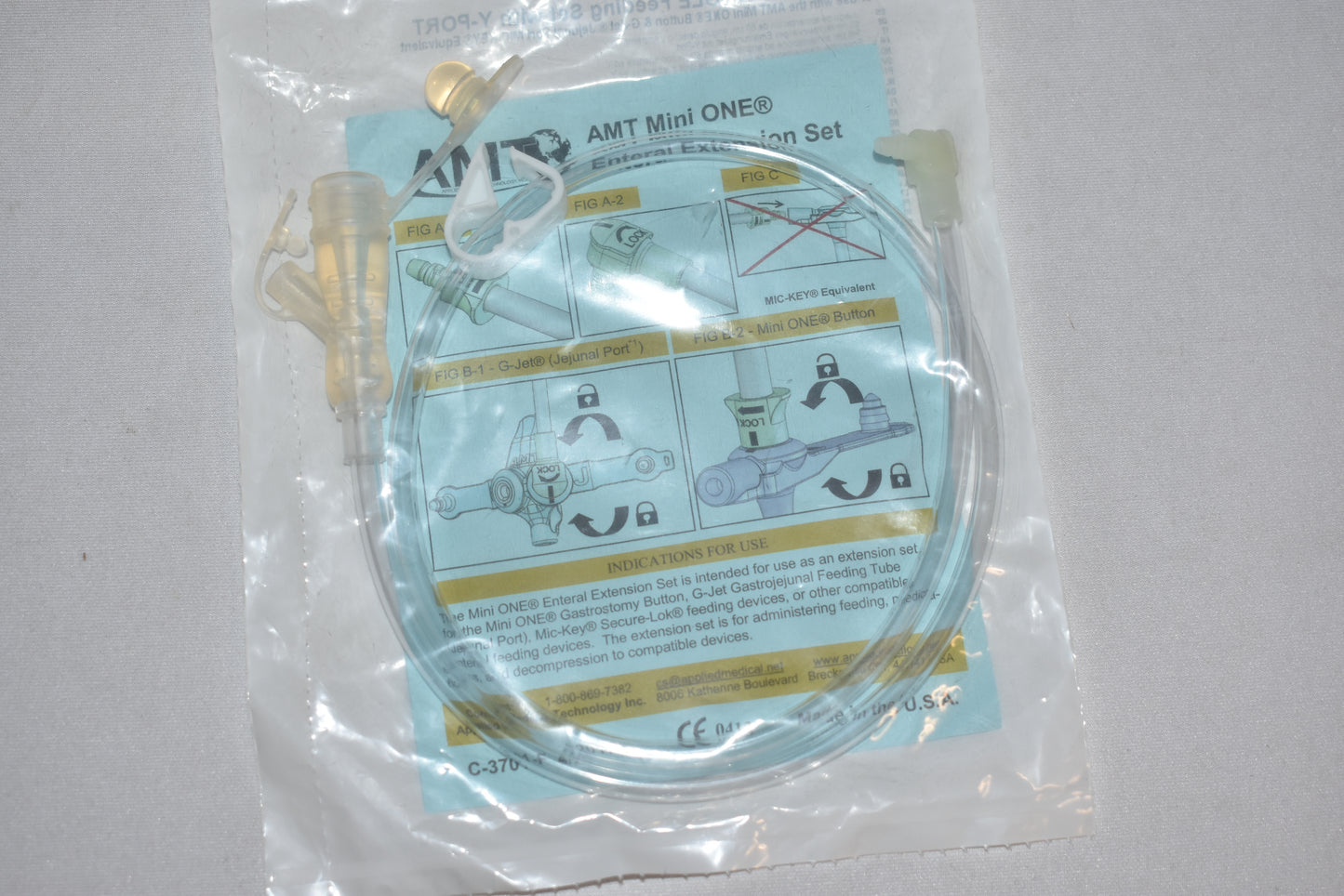 Mini One 24" Right Angle Extension Clear 2 Port Y Legacy Feeding Set - 8-2422 - 1 Unit - OOD