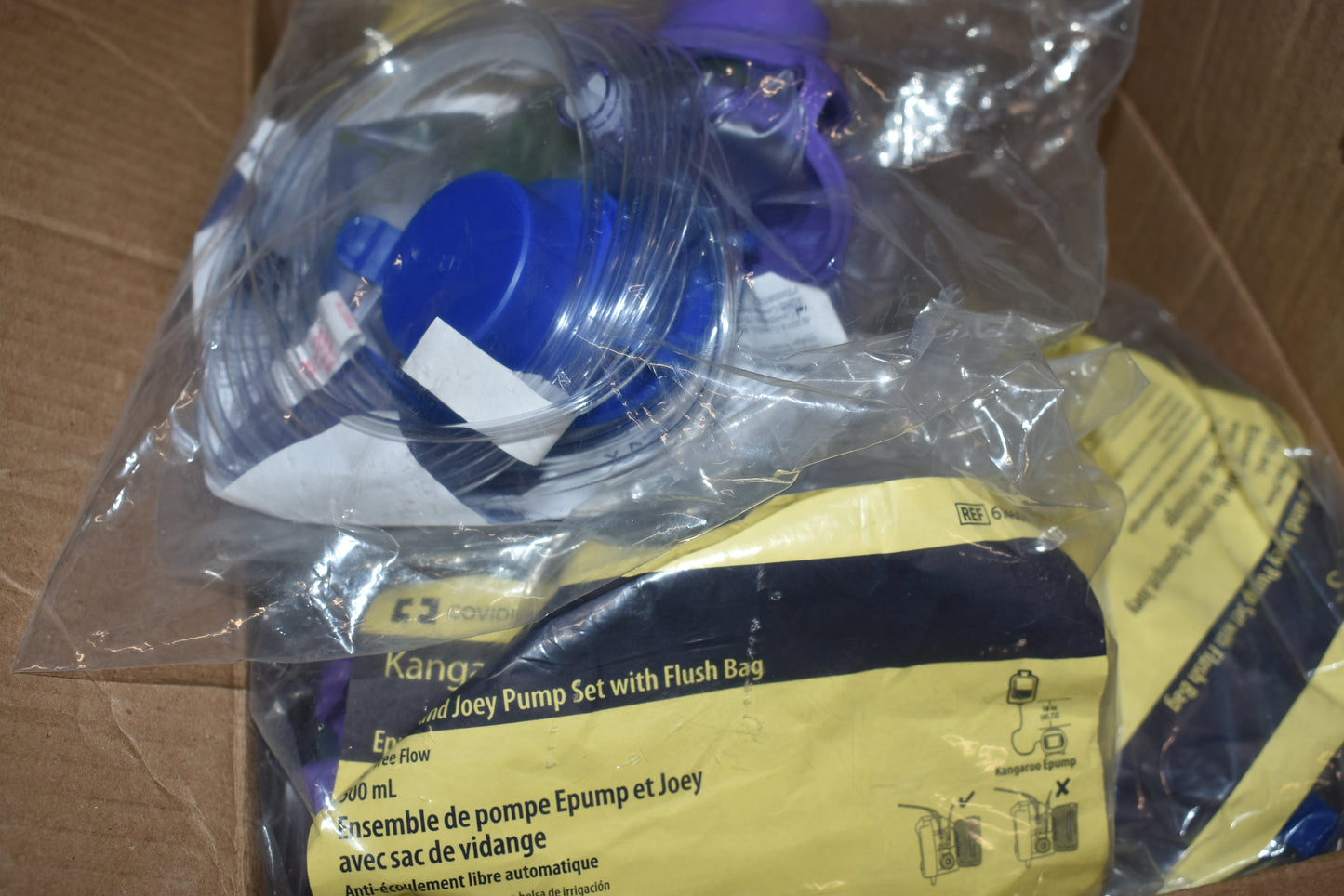 19x Kangaroo ePump and Joey Flush Set 500ml Dual Feeding Pump Bags 674668 with Enfit TRN - OOD