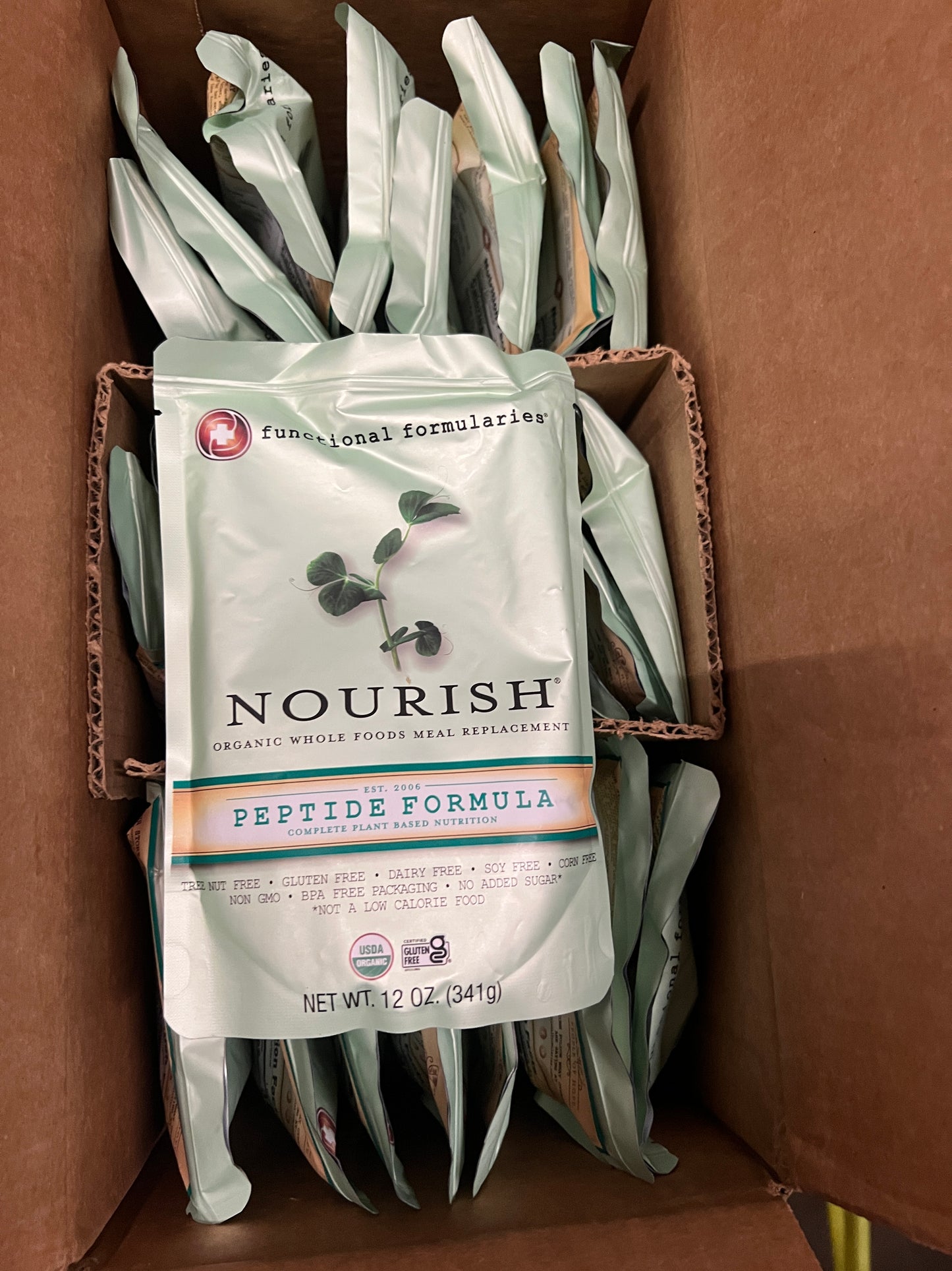 Nourish Peptide - 24 Count - Functional Formularies Pediatric Organic Blended Feeds - 24 Pouches - MAY 9, 2025