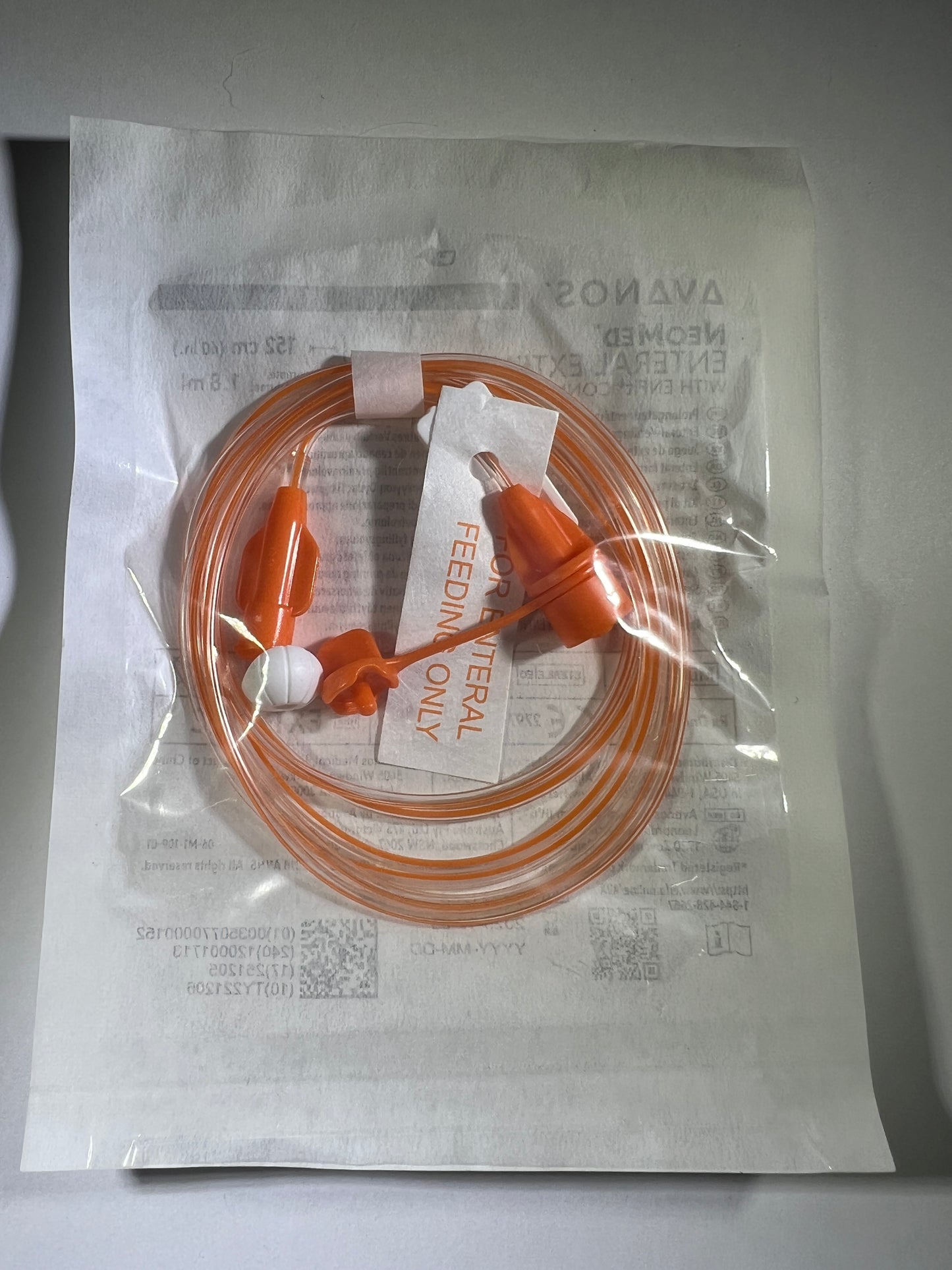Avanos Neomed Enteral Extension Set with ENFit Connector 152cm / 60in EXT-60NC - 1 Unit - IN DATE