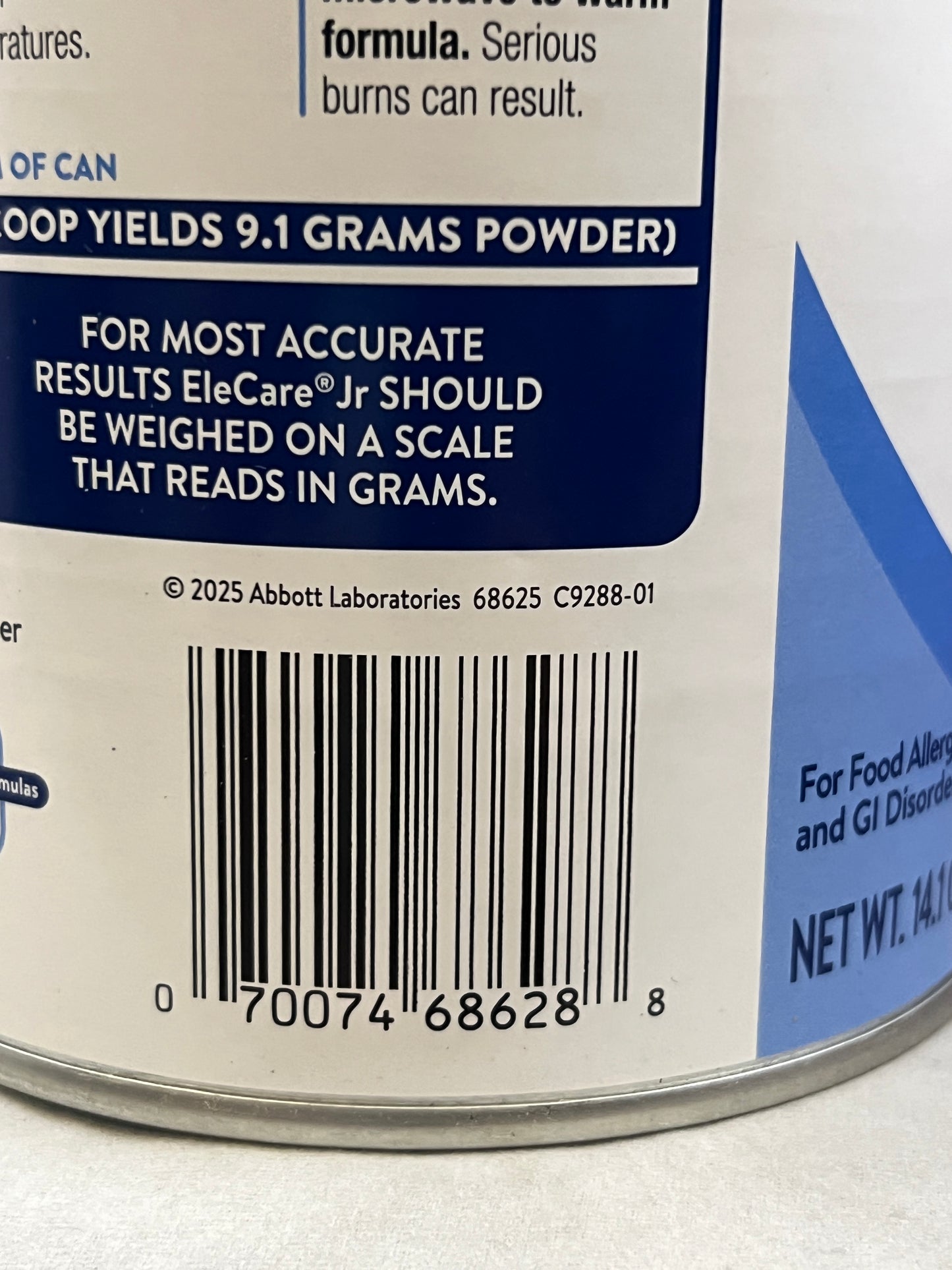 elecare jr unflavored DHA Luten barcode
