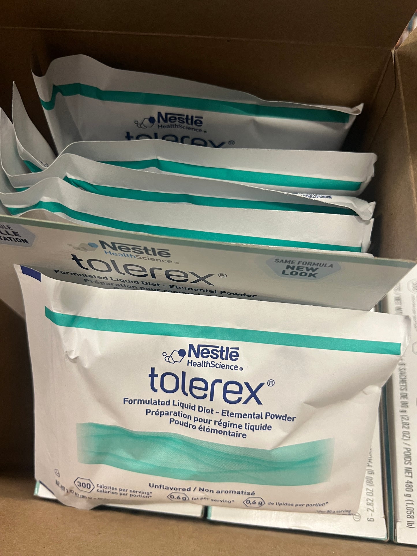 Nestle Tolerex - Elemental Powder Packets - Formulated Liquid Diet Amino Acid - Unflavored - In Date - July 2025