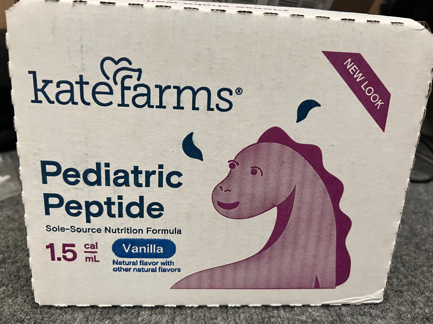 12 Cartons Kate Farm Pediatric Peptide 1.5 Plain Unflavored - In Date