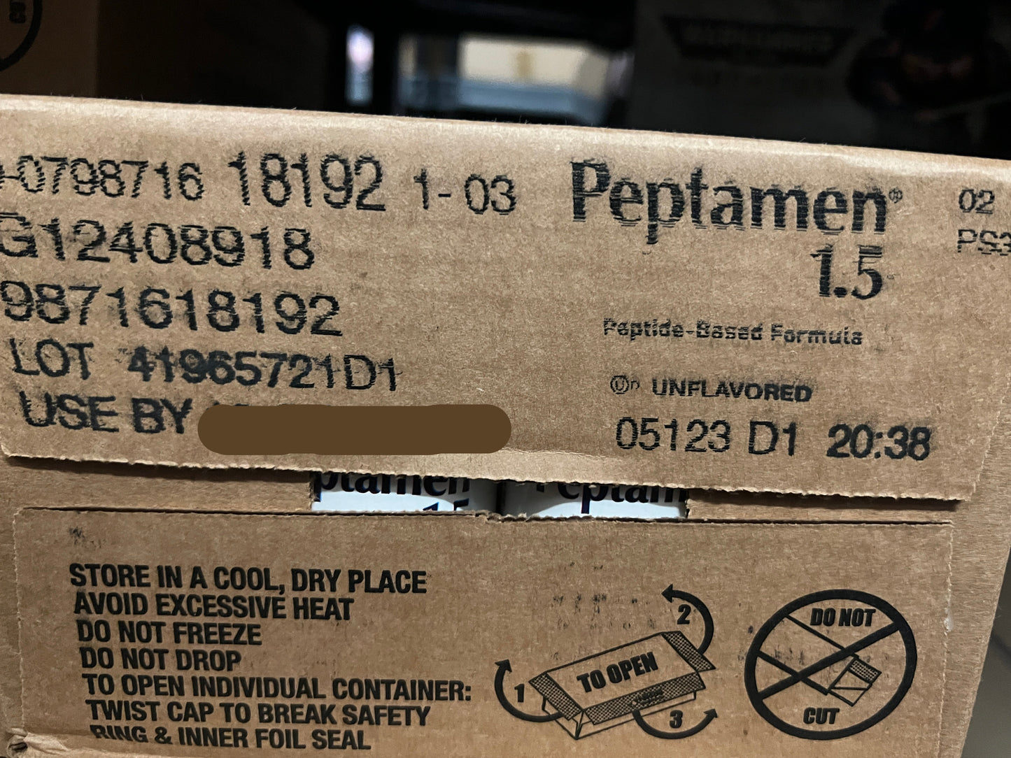 Peptamen 1.5 - Unflavored - Adult Complete Nutrition - 24 cartons - in date
