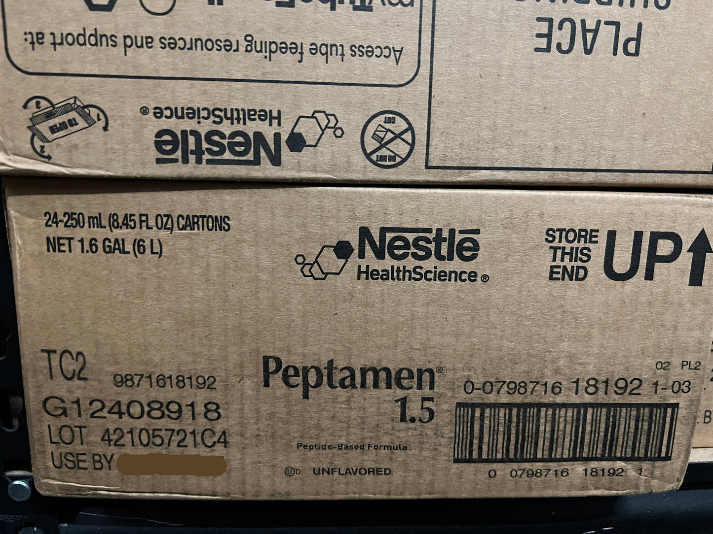 Peptamen 1.5 - Unflavored - Adult Complete Nutrition - 24 cartons - in date