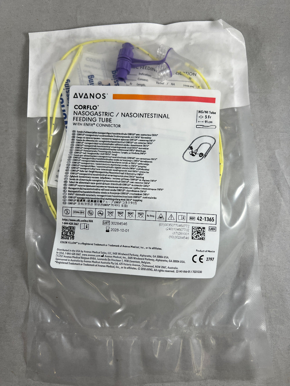 NG Tube 42-1365 5 FR 91cm