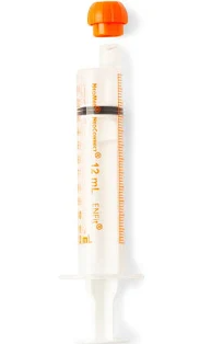 10x 12ml NeoMed ENFIT Oral Syringes - Orange Lettering and Cap - NM-S12NC - IN DATE