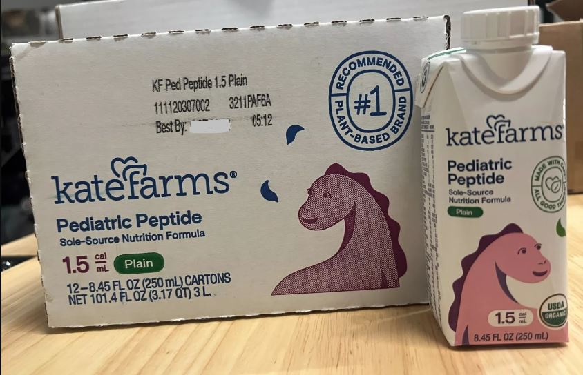 12 Cartons Kate Farm Pediatric Peptide 1.5 Plain Unflavored - In Date