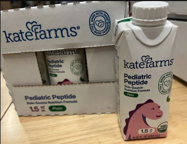 12 Cartons Kate Farm Pediatric Peptide 1.5 Plain Unflavored - In Date