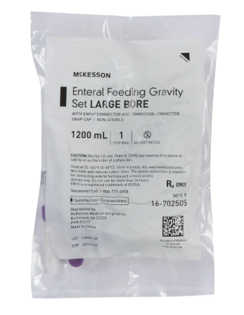 Gravity feeding bags 1000ml tube feeding supplies large bore