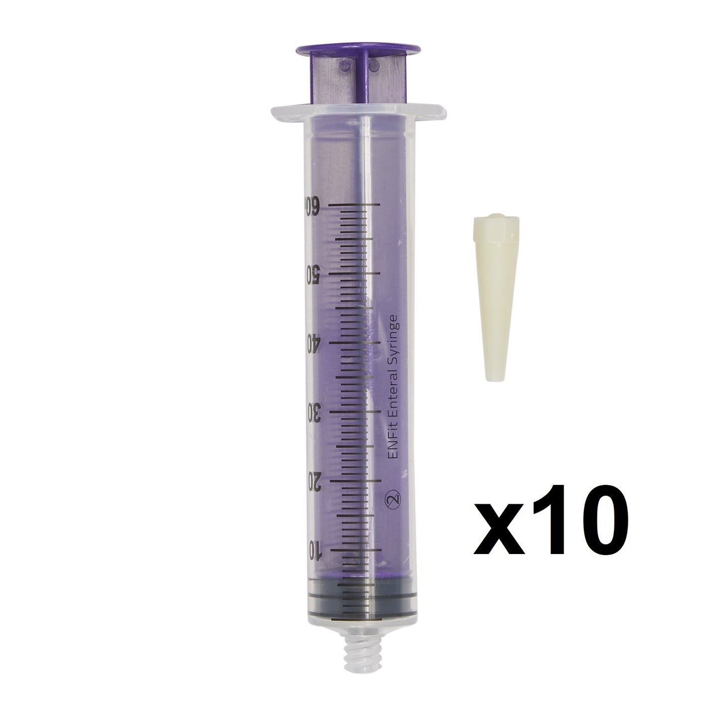 Jeringas ENFIT de 60 cc con marcas de cc y oz - 10x - IN DATE