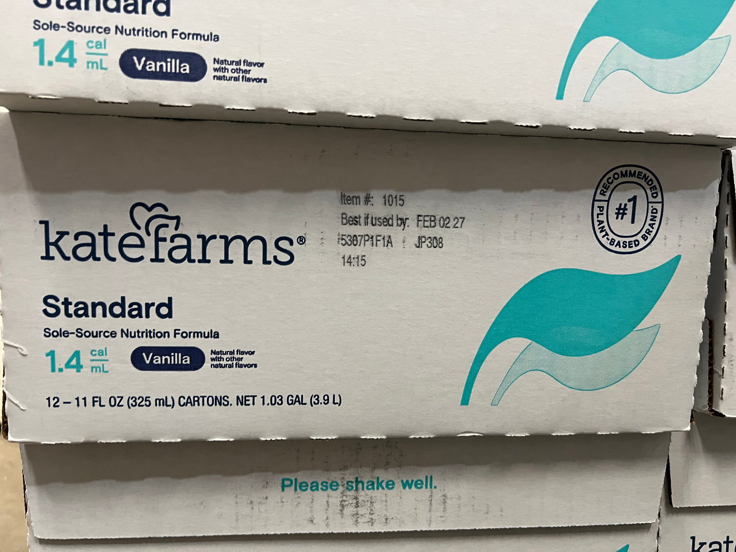 12 Cartons Kate Farm Adult Standard 1.4 Vanilla - In Date