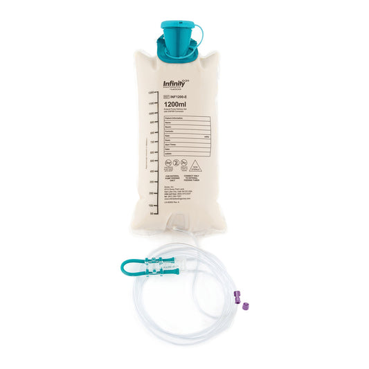 30x Infinity 1200ml Feeding Pump Bags INF1200-E ENFit - in date