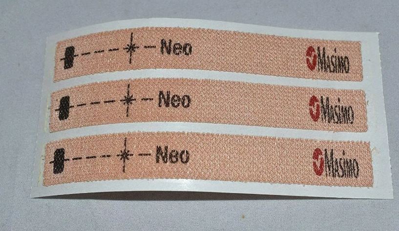 3 Masimo 2038 NEO Replacement Wraps for LNCS NEO/NEO-3 Adhesive Tape Strips Stickers