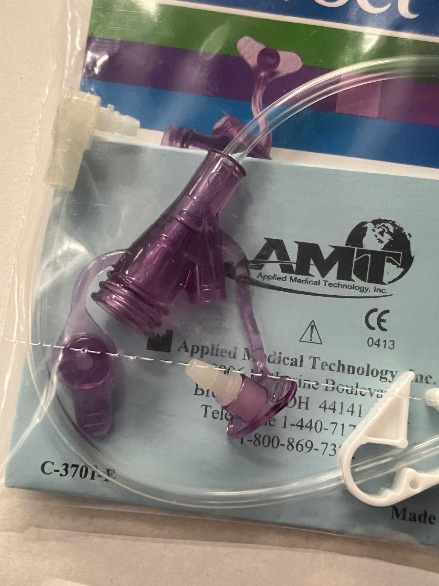 Mini One 12" Right Angle Glow Green Feeding Set with Y Port Adapter (purple) Legacy - 8-1257G - 1 Unit - OOD - Choose A Date