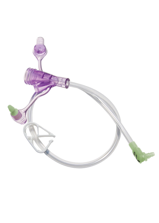 Mini One 12" Right Angle Glow Green Feeding Set with Y Port Adapter (purple) Legacy - 8-1257G - 1 Unit - OOD - Choose A Date