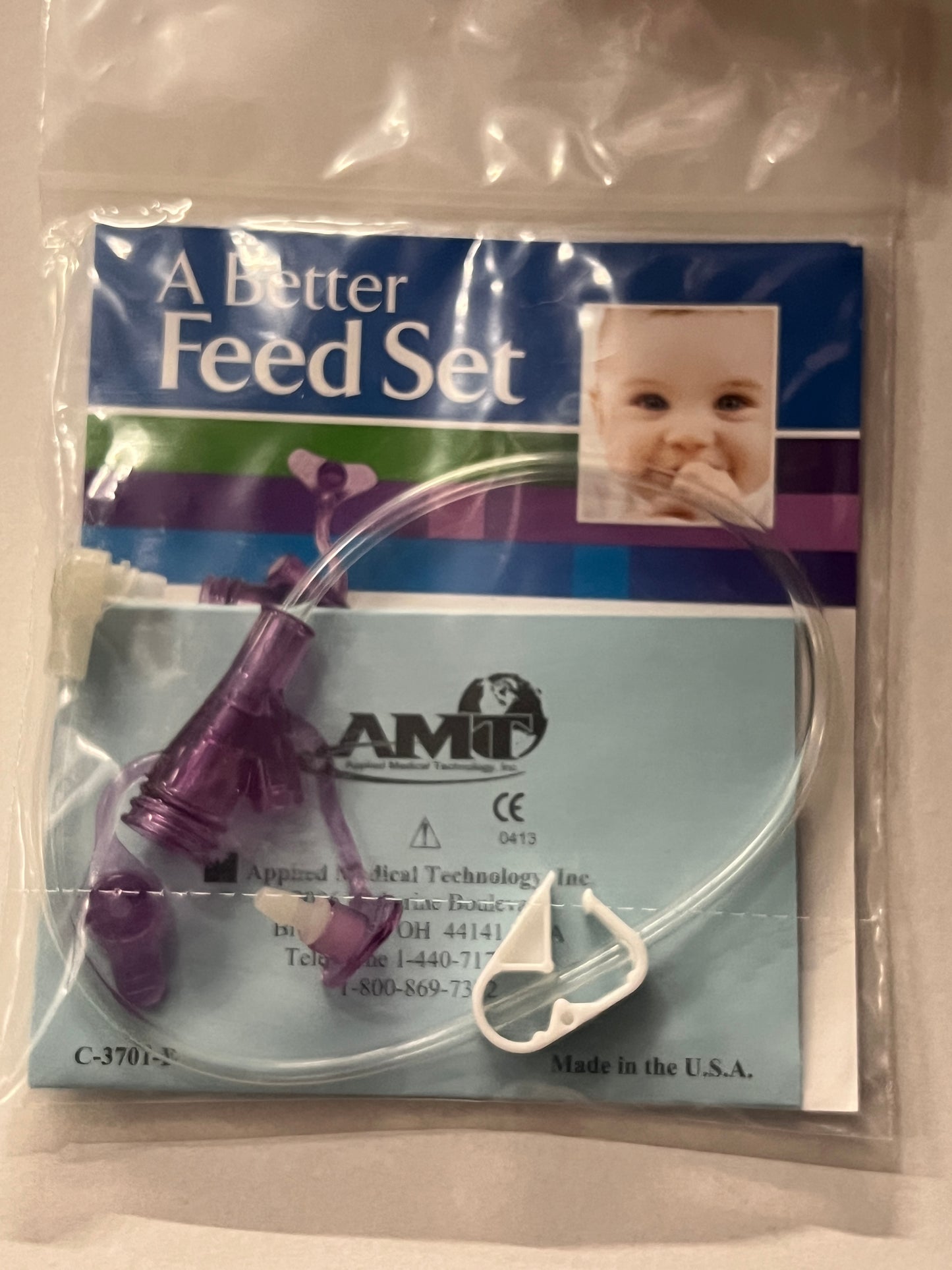 Mini One 12" Right Angle Glow Green Feeding Set with Y Port Adapter (purple) Legacy - 8-1257G - 1 Unit - OOD - Choose A Date