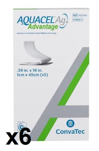 6x Boxes Aquacel AG Advantage Ribbon - .75 in x 18" REF 422300 - OTC Version - OOD