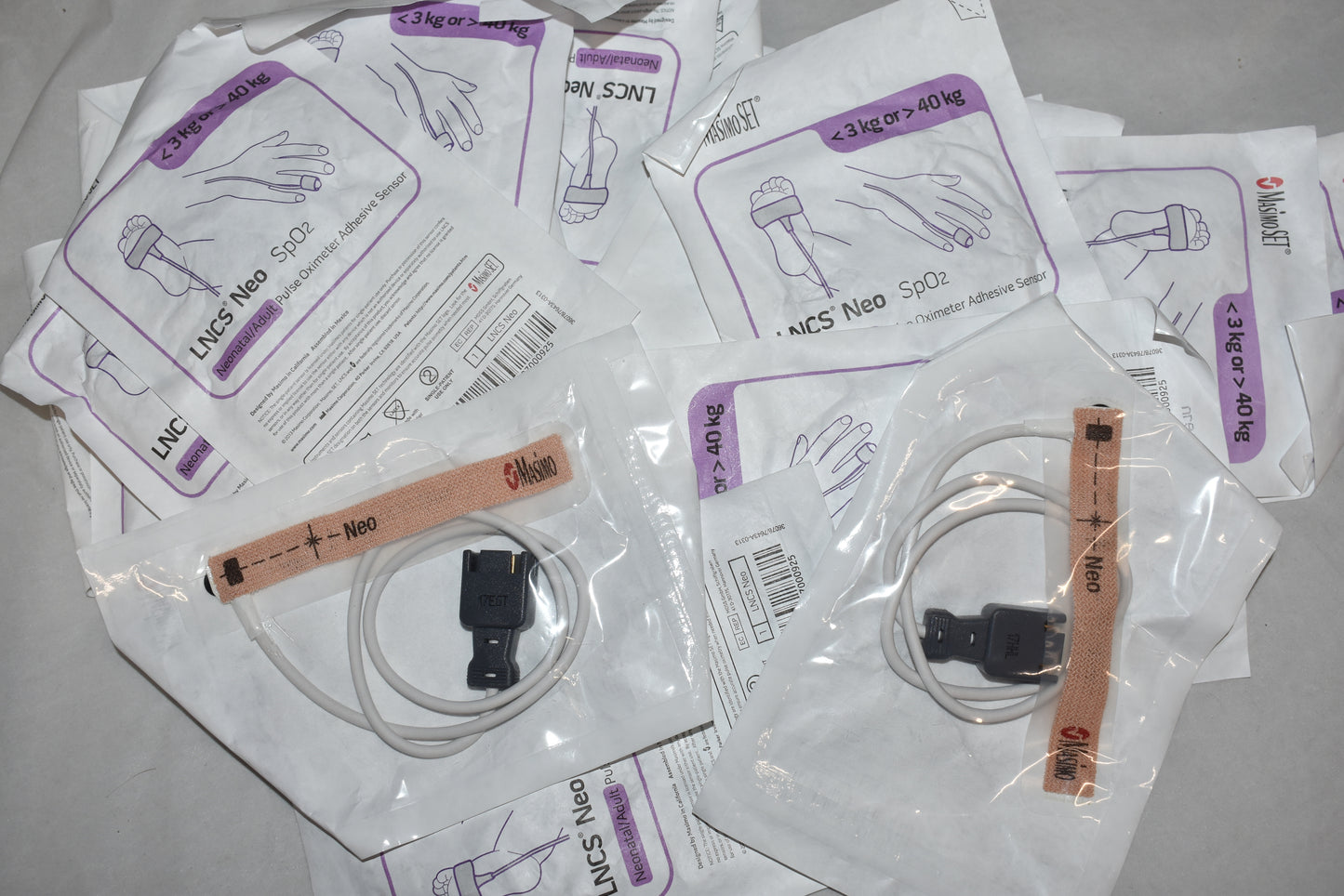 19x Masimo LNCS Neo Sp02 Neonatal / Adult Pulse Oximeter Adhesive Sensors 2329 - OOD