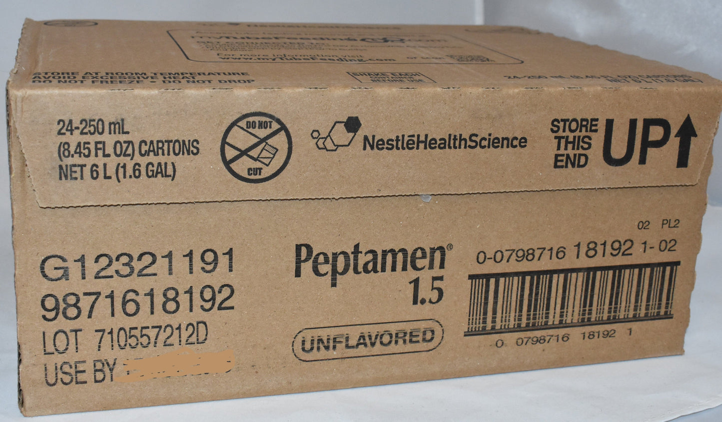 peptamen 1.5 unflavored adult formula case
