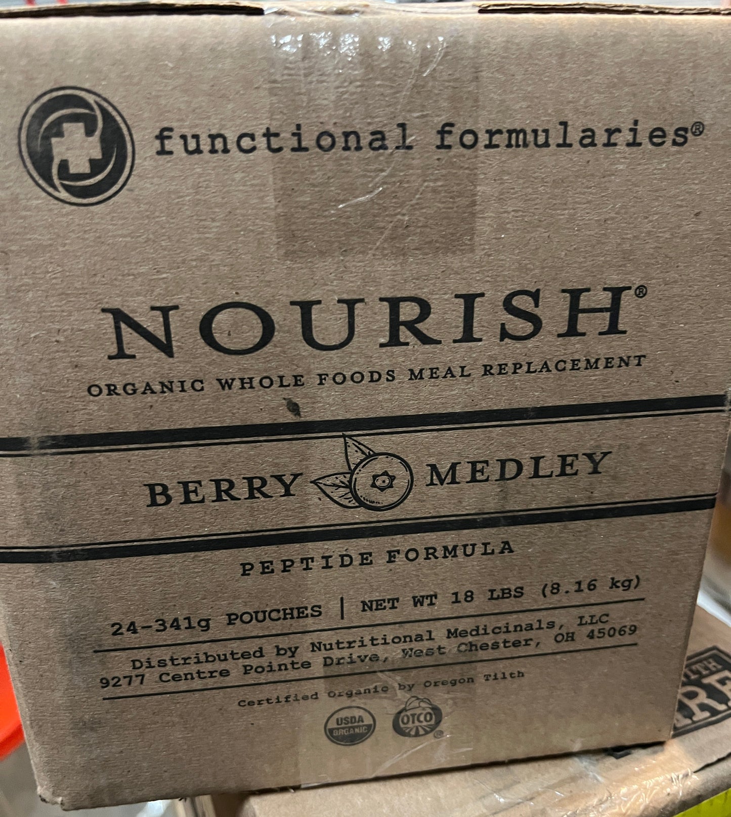 Nourish Peptide Berry Medley -24 Count - Functional Formularies Original Pediatric Blended Feeds - 24 Pouches - In Date