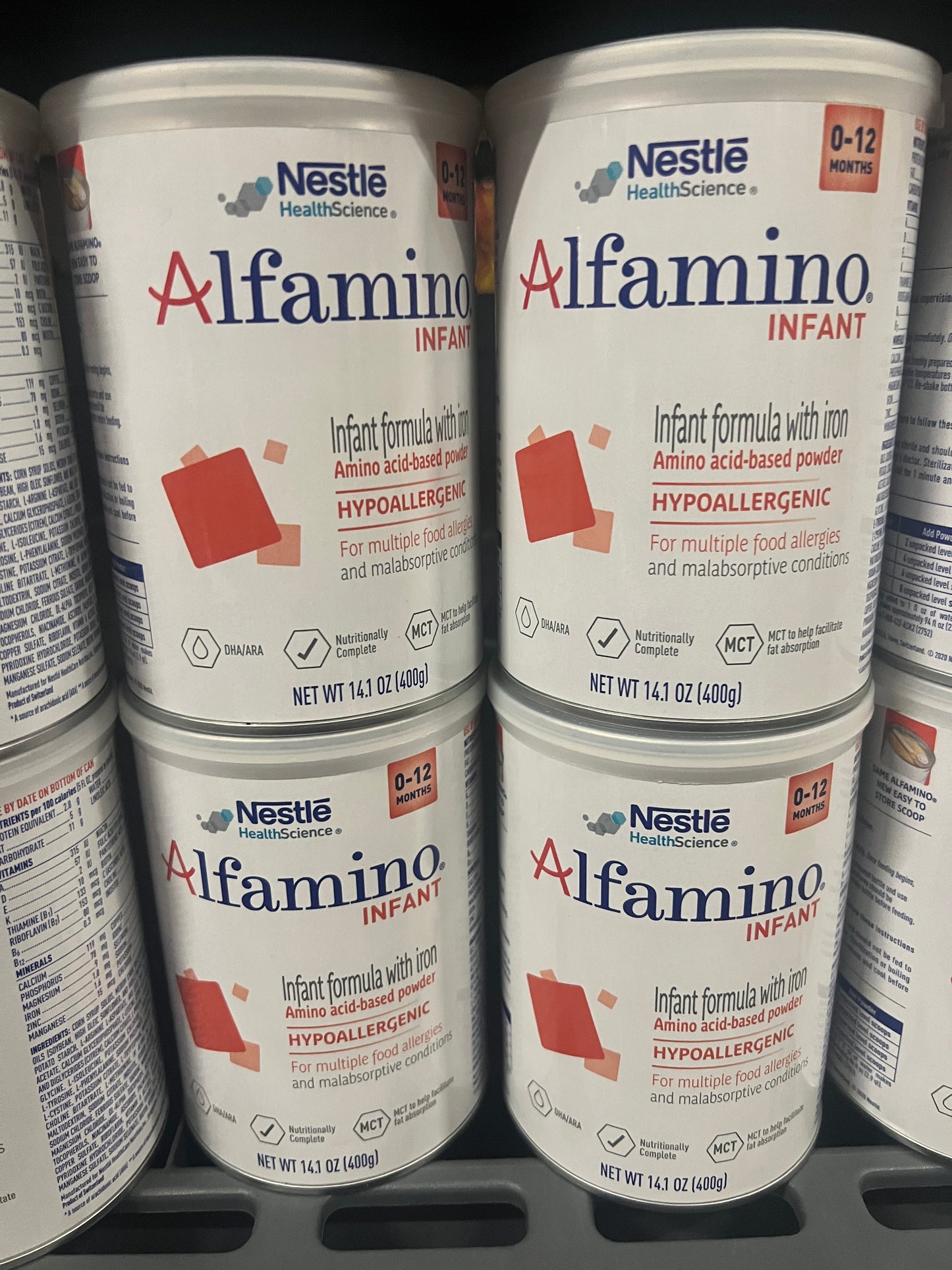 12 Cans Alfamino Infant - OOD - dated 7/7/2024