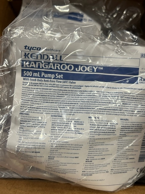 30x Kangaroo Joey 1000ml Feeding Pump Bags 763656 with Enfit TRN - Kendall - OOD 4/2016