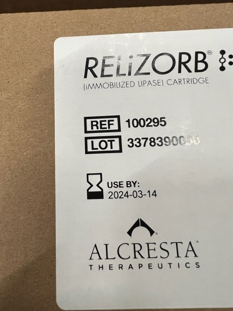 RELiZORB - Immobilized Lipase Cartridge x30 - For Vet / Research Use Only - OOD - 2/23/24 - MAKE OFFER!