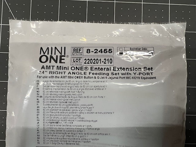 Mini One 24" Right Angle Extension 2 Port Y Legacy Feeding Set - 8-2455 - 1 Unit - Choose Your Date