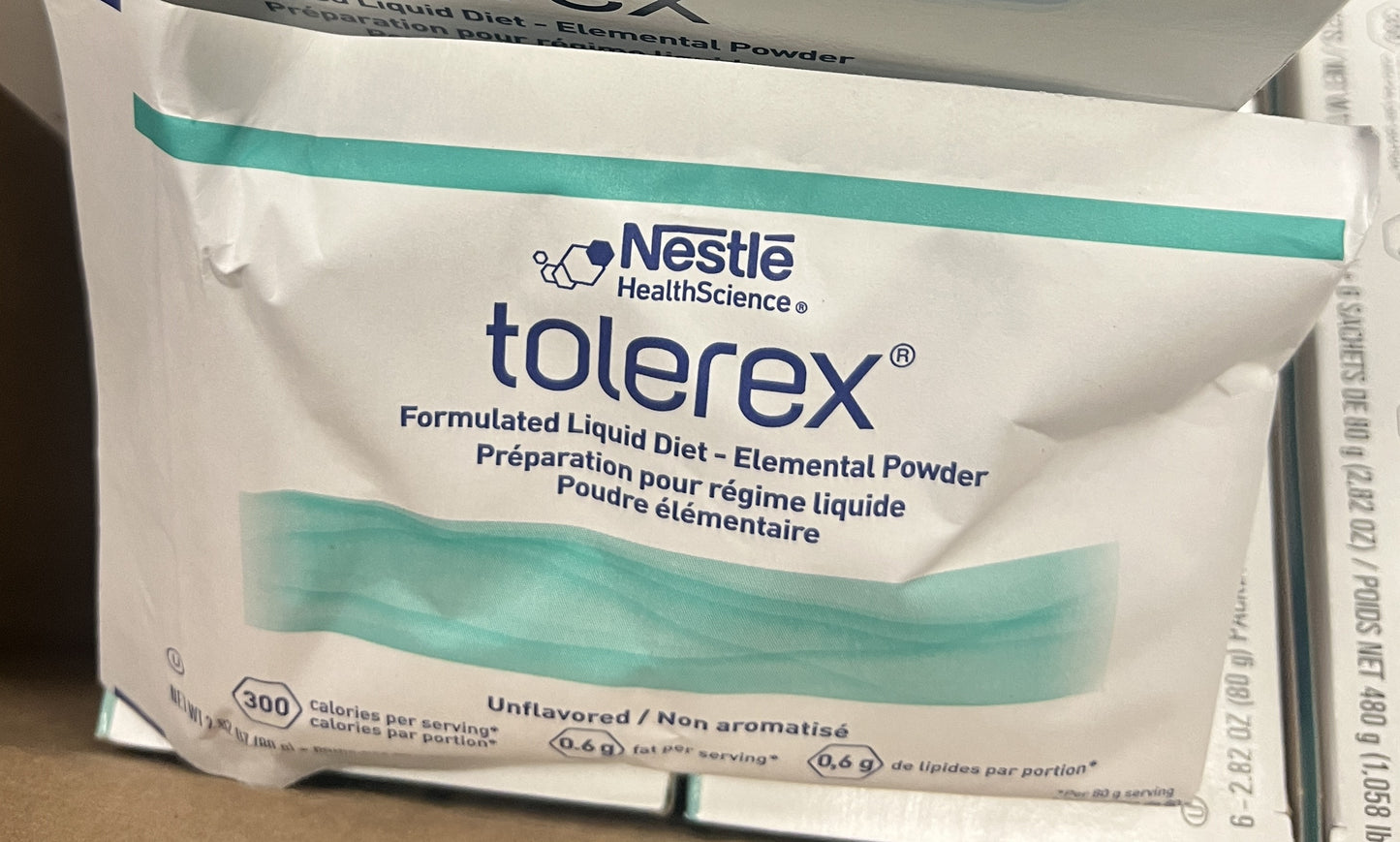 Nestle Tolerex - Elemental Powder Packets - Unflavored - In Date - July 2025