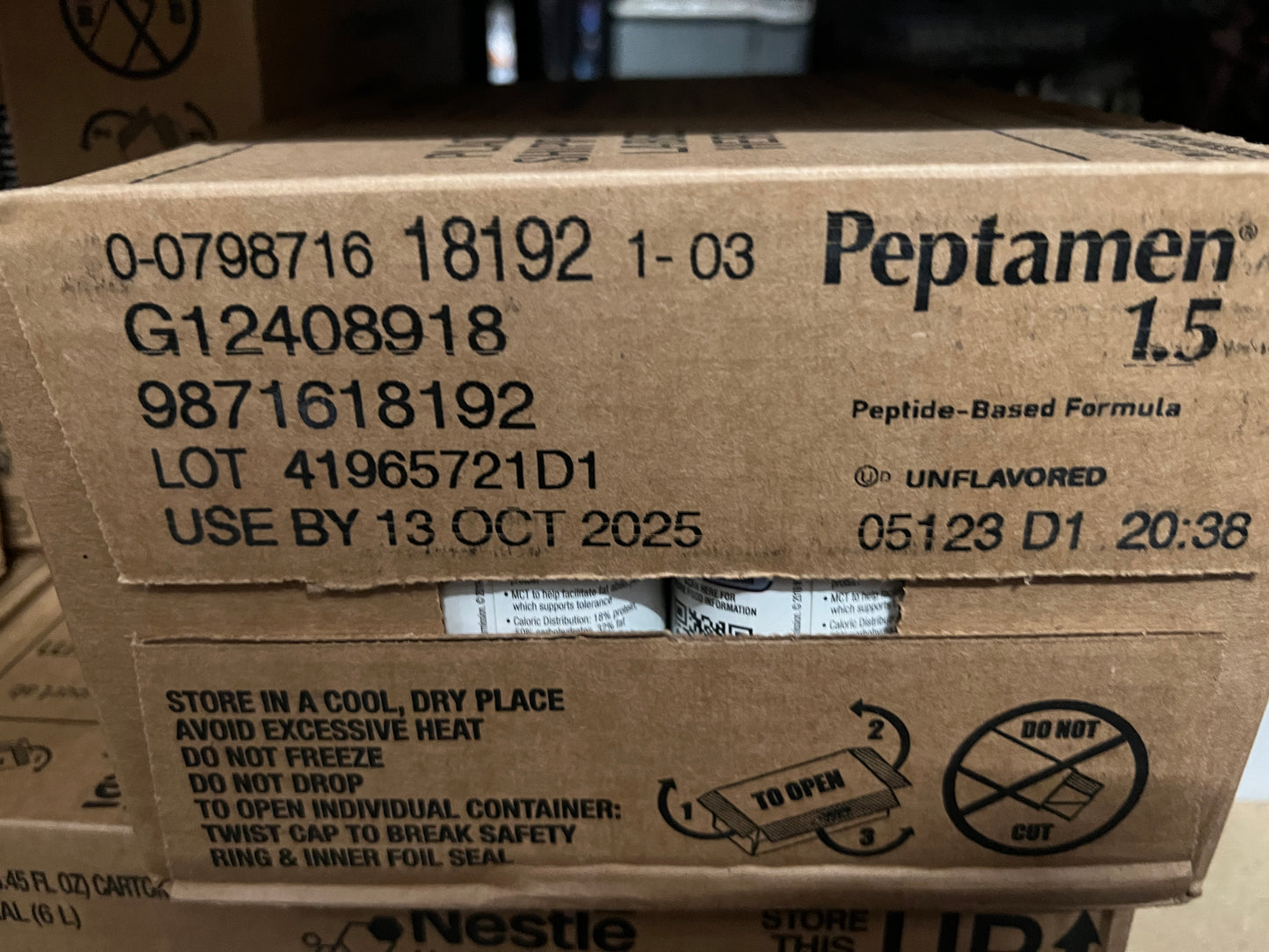 Peptamen 1.5 - Unflavored - Adult Complete Nutrition - 24 cartons - in date