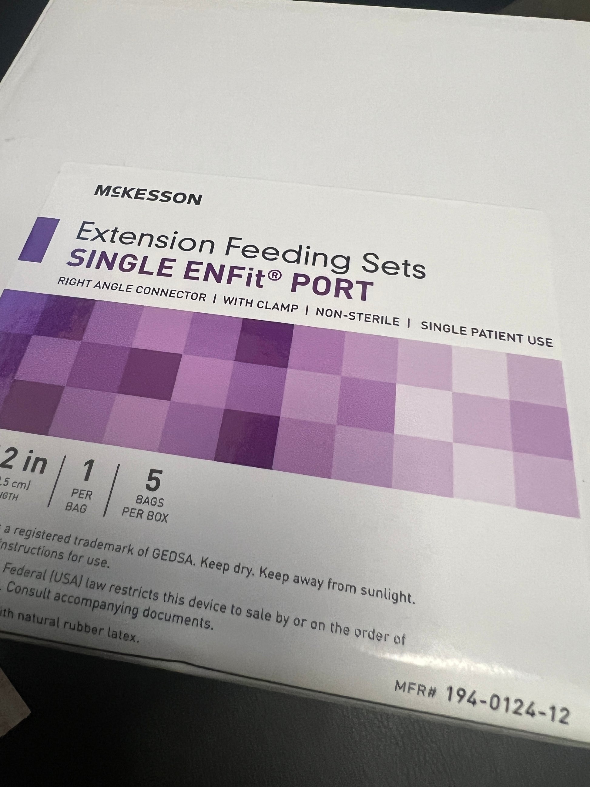 Mckesson extension 0194-0124-12 RA bolus enfit