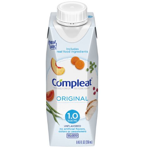 Nestle Compleat Pediatric 1.0 Original Unflavored 8.45oz - 24 Cartons - In Date