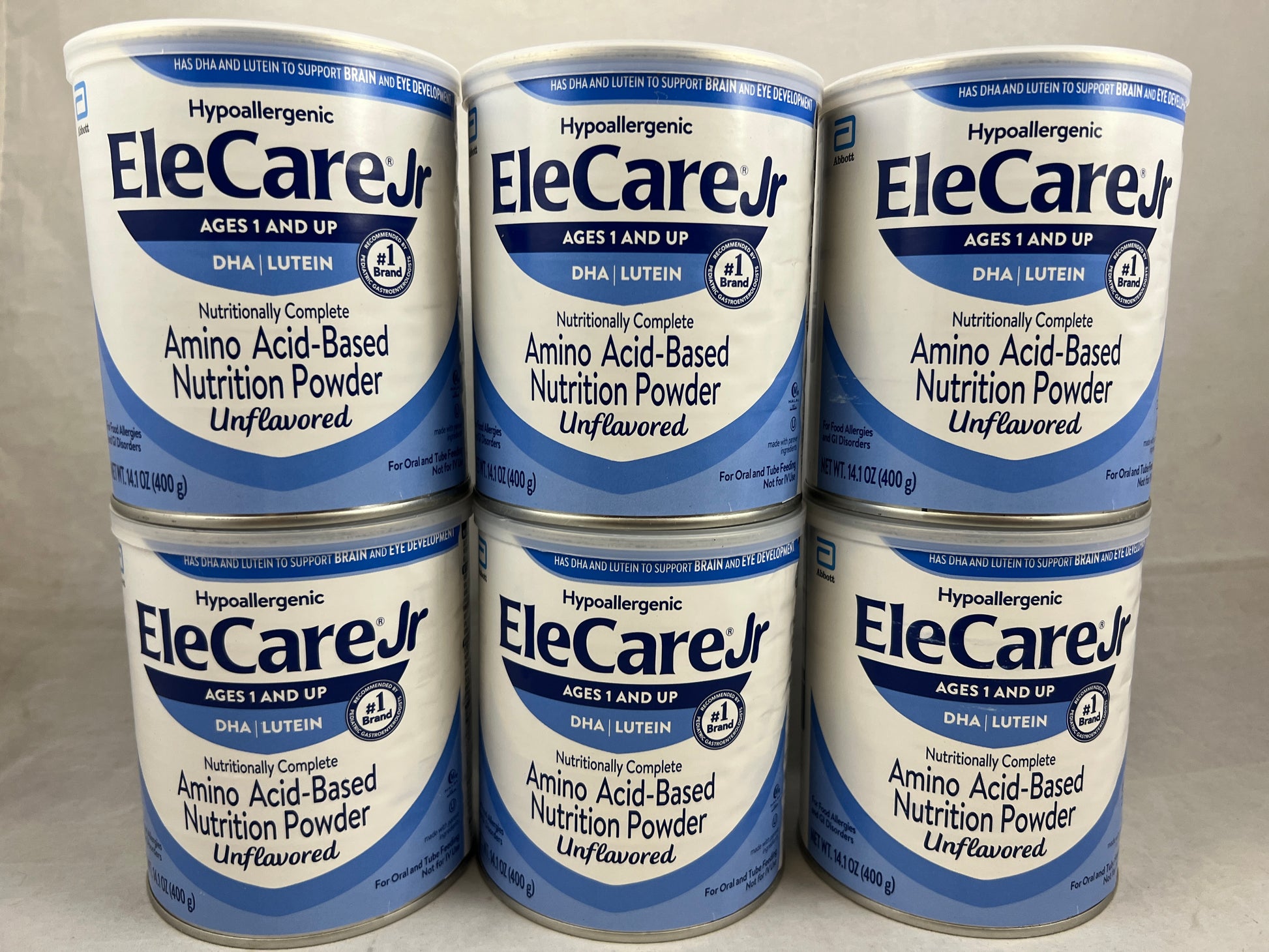 elecare jr unflavored DHA Luten  6 cans