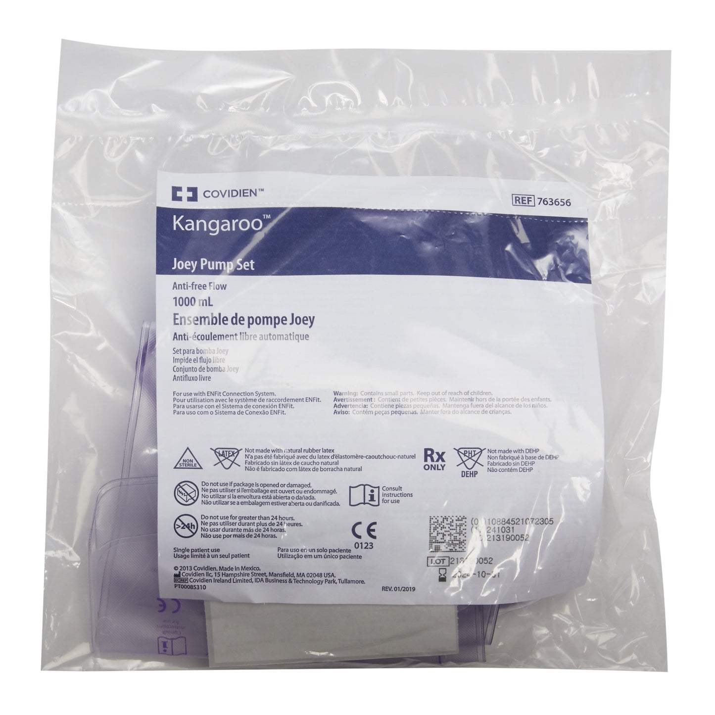 20x Kangaroo Joey 1000ml Feeding Pump Bags 763656 with Cone / Enfit TRN - OOD - October 2024