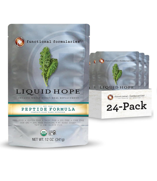 Liquid Hope: Peptide Formula - 24 Count - Functional Formularies Adult Organic Blended Feeds - Choose A Date