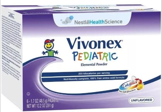 Estuche de 36 paquetes de polvo pediátrico Nestle Vivonex Elemental (6 cajas de 6) sin sabor - OOD